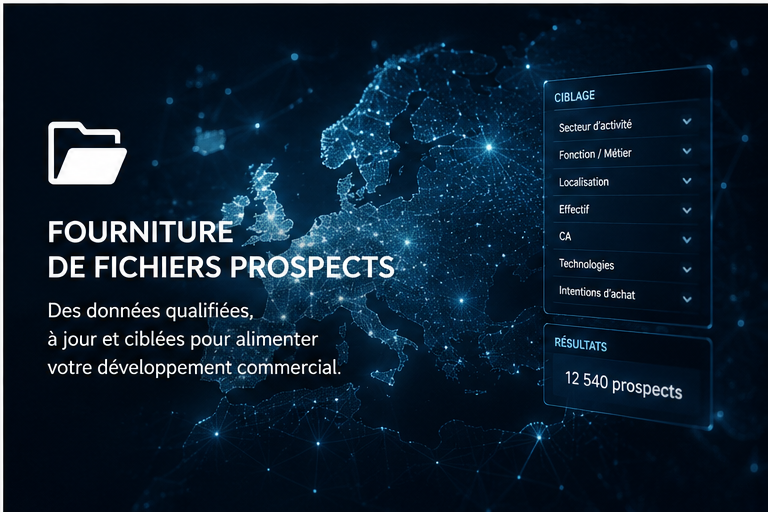 Illustration : Fourniture de fichiers prospects